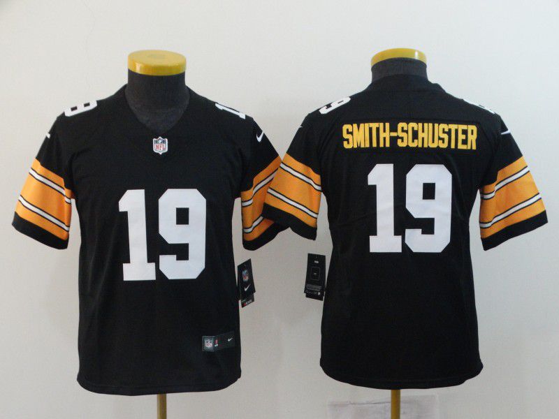 Youth Pittsburgh Steelers #19 Smith-Schuster Black Nike Vapor Untouchable Limited Playe NFL Jerseys->women nfl jersey->Women Jersey